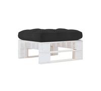 Vidaxl Pouf Palette De Jardin Bois De Pin Imprégné De Blanc