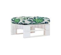 Tuinhocker pallet geÃ¯mpregneerd grenenhout wit3066432