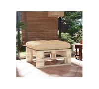 Pouf Palette De Jardin Bois De Pin Imprégné Vidaxl Beige