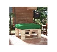 Pouf Palette De Jardin Bois De Pin Imprégné Vidaxl Vert