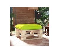 Pouf Palette De Jardin Bois De Pin Imprégné Vidaxl Vert