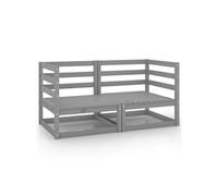 Tuinhoekbank 2 st massief grenenhout grijs805677