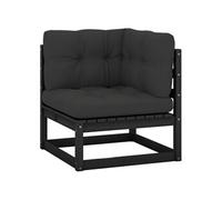 Vidaxl Canapé D'angle De Jardin Coussins Anthracite Bois De Pin Massif