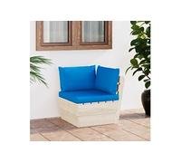 vidaXL Tuinhoekbank met kussens pallet geÃ¯mpregneerd vurenhout3063352 Bleu G