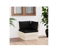 Vidaxl Canapé D'angle Palette De Jardin Avec Coussins Épicéa Imprégné