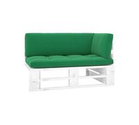 vidaXL Tuinhoekbank pallet geÃ¯mpregneerd grenenhout wit3066570 Blanc G