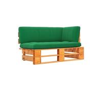 Vidaxl Canapé D'angle Palette De Jardin Marron Miel Bois Pin Imprégné Marron