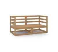 Tuinhoekbanken 2 st massief grenenhout honingbruin 805678