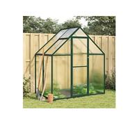 vidaXL Serre avec cadre de base vert 169×114×195 cm aluminium