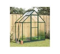 vidaXL Serre avec cadre de base vert 169x114x202 cm aluminium