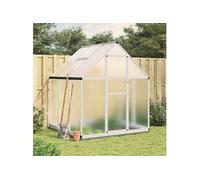 vidaXL Serre avec cadre de base 169x169x202 cm Aluminium argenté