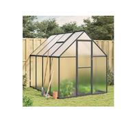Tuinkas met basisframe 224x169x195 cm aluminium antracietkleur4005836
