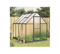 Tuinkas met basisframe 224x169x202 cm aluminium antracietkleur3266325