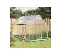 Vidaxl Serre Avec Cadre De Base Argenté 334x169x202 Cm Aluminium