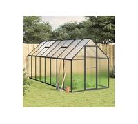 Tuinkas met basisframe 445x169x195 cm aluminium antracietkleur3266334