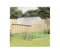 Vidaxl Serre Avec Cadre De Base Argenté 445x169x195 Cm Aluminium