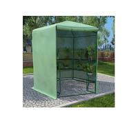 Vidaxl Serre Avec Etagères Acier 227x223 Cm Vert