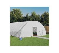 Vidaxl Serre Avec Cadre En Acier Blanc 132 M² 22x6x2,85 M