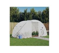 Vidaxl Serre Avec Cadre En Acier Blanc 8 M² 4x2x2 M