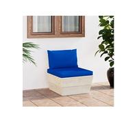 Vidaxl Canapé Central Palette De Jardin Avec Coussins Épicéa Imprégné