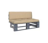 vidaXL Tuinmiddenbank pallet geÃ¯mpregneerd grenenhout grijs3066484 G