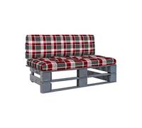 Vidaxl Canapé Central Palette De Jardin Gris Bois De Pin Imprégné