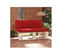 Canapé Central Palette De Jardin Bois De Pin Imprégné Vidaxl Rouge