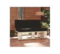 Canapé Central Palette De Jardin Bois De Pin Imprégné Vidaxl Noir