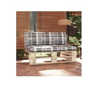 Vidaxl Canap¿¿ Central Palette De Jardin Bois De Pin Impr¿¿Gn¿¿