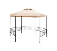 Tuinprieel 323x265 cm hexagonaal beige43165