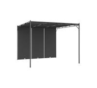 Tuinprieel met zijgordijn 3x3x2,25 m antraciet47995