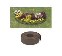 Tuinrand 10 m 15 cm polyetheen bruin154398