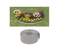Tuinranden 2 st 10 m 20 cm polyetheen grijs3155452