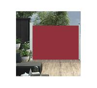 Auvent Latéral Rétractable De Patio 100x500 Cm Rouge Rouge