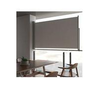 Tuinscherm uittrekbaar 140x300 cm grijs45192