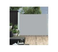 Tuinscherm uittrekbaar 140x500 cm grijs48398