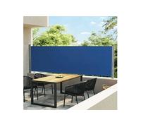 Tuinscherm uittrekbaar 140x600 cm blauw313371