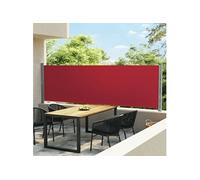 Tuinscherm uittrekbaar 140x600 cm rood313372