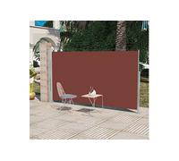 vidaXL Auvent Latéral Rétractable 160x300 cm Marron Paravent Store Vertical