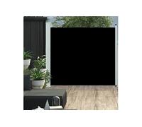 Tuinscherm uittrekbaar 170x300 cm zwart317886