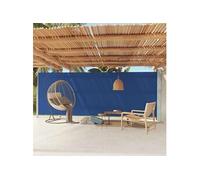 Tuinscherm uittrekbaar 200x600 cm blauw317972