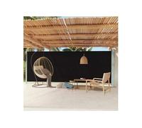vidaXL Auvent Latéral Rétractable de Patio Ecran de Jardin Ecran d'Intimité Terrasse Balcon Extérieur Résistance aux UV 200x600 cm Noir