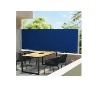 Auvent Latéral Rétractable De Patio 600x160 Cm Bleu Bleu