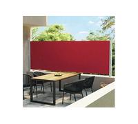 Auvent Latéral Rétractable De Patio 600x160 Cm Rouge Rouge