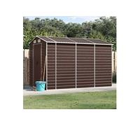 Tuinschuur 191x300x198 cm gegalvaniseerd staal bruin3188266