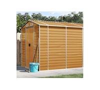 Vidaxl Abri De Jardin Marron Clair 191x725x198 Cm Acier Galvanisé
