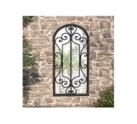 Vidaxl Miroir De Jardin Noir 70x30 Cm Fer Pour Utilisation Extã©Rieure