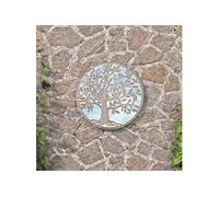 Vidaxl Miroir De Jardin Sable 60x2,5cm Fer Rond Utilisation Extã©Rieure