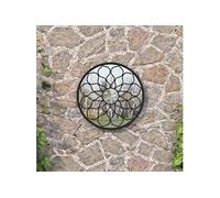 Vidaxl Miroir De Jardin Noir 60x3 Cm Fer Rond Utilisation Extã©Rieure