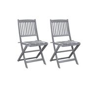Tuinstoelen 2 st inklapbaar met kussens massief acaciahout3064550